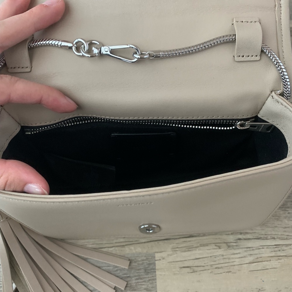 All Saints Bansho Leather Snakeskin Crossbody Bag - Picture 6 of 8